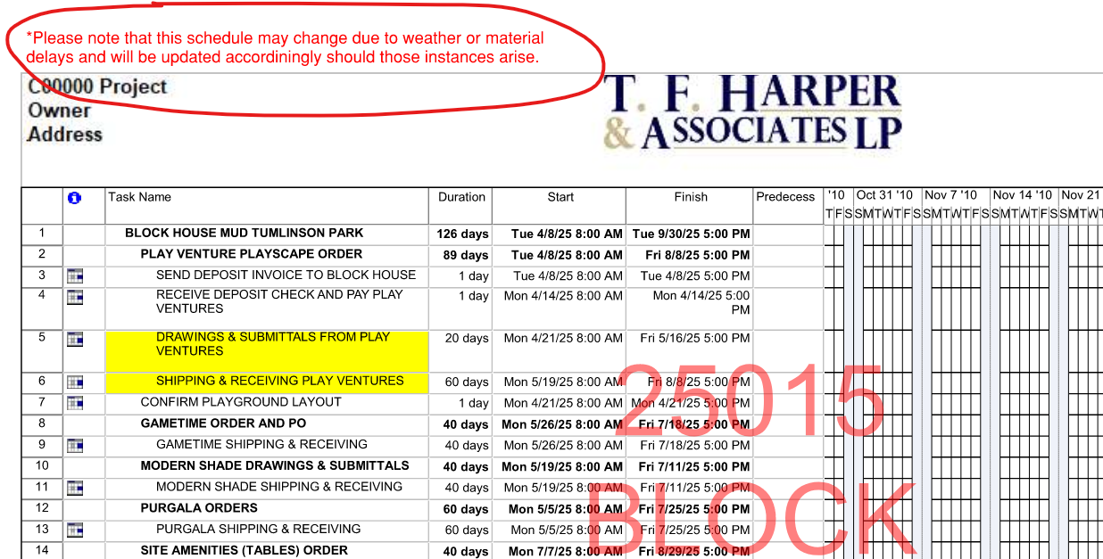 6-21 Tumlinson Working Schedule